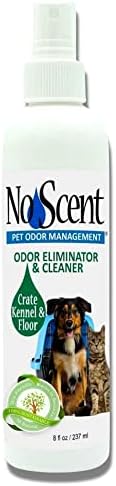 No Scent Crate Kennel & Floor Probiotic Cleaner Spray for Dog Cat Pet Odor Stains (8 Fl Oz / 237 mL)