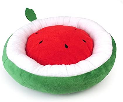 TONBO Soft Plush Small Cute and Cozy Watermelon Dog Cat Bed, Washer and Dryer Friendly (Watermelon)