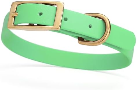 Viper Biothane Heavy Duty Waterproof Dog Collar Strong Coated Nylon Webbing w/Solid Brass Hardware Odor-Proof Easy to Clean High Performance Fits Small Medium or Large Dogs, Sea Foam Green