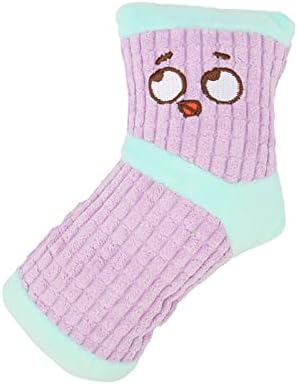 Squeaky Dog Toys, Funny Plush Dog Toys, Cute Socks Dog Birthday Gift Pet Chew Toys for Small Medium Dogs(Green Purple)