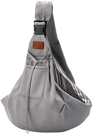 FDJASGY Small Dog Sling Cat Carrier Adjustable Strap Hands Free Reversible Pet Puppy Travel Bag Backpack for Outdoor Travel
