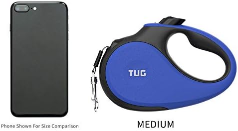 TUG Original Retractable Dog Leash, 16 ft (Medium, Blue)