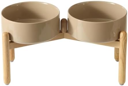 Havniva Ceramic Dog Bowls Elevated, Raised Dog Food Bowl for Small Dogs