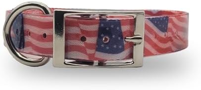 Heavy Duty Waterproof D-Ring Dog Collar w Custom Name Tag