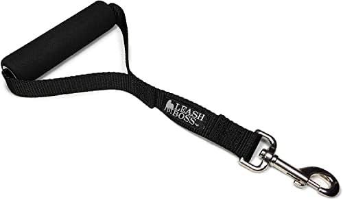 Leash Boss Short Dog Leash With Padded Traffic Handle for Training and Walking | Nylon Lead for Large, Medium, Small Dogs | Total Comfort