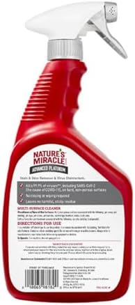 Nature's Miracle Advanced Platinum Cat Stain & Odor Remover, 32 oz