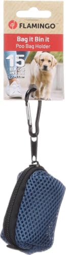 Flamingo Misha Poo Bag Dispenser - Blue | Stylish, Practical & Durable! - Includes Poop Bag