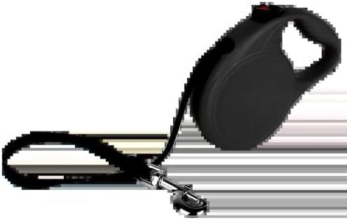 Alcott KONG Retractable Trail, Large, Black, 16' Long
