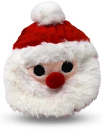 Flourish Pets 2 in 1 Christmas Multi-Layer Chew Toy for Active Dogs | Non-Toxic BPA Free Double Stitched Soft Fabric and Long-Lasting Dog Plush Toys (Santa 3.5")