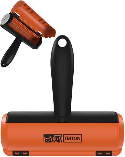 Triton Pet Hair Removal Tool w/Fur Trapping Compartment, Orange