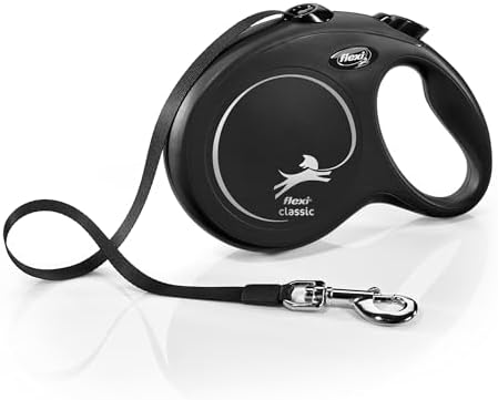 FLEXI® Classic Tape Retractable Dog Leash, Large, 26 ft - Black
