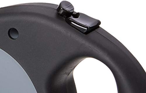 doggo Everyday Retractable Dog Leash, 16' Long Belt, Medium for Dogs Up to 65 lbs, Grey with Black Soft Grip Handle