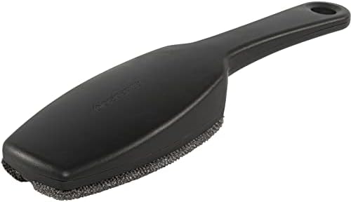 Brabantia Clothes Brush for Lint Dust Pet Hair Removal (Dark Gray) Double Velour Pads, Ergonomic Handle, Easy Clean, Left or Right Handed Use