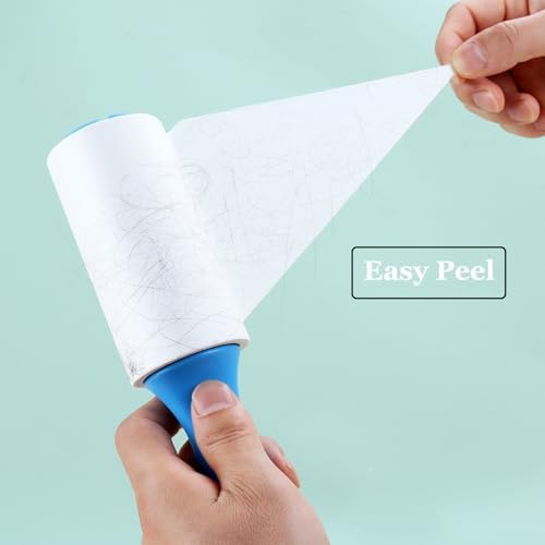 4 inch Lint Roller Refills for Evercare PetLovers Fedicelly Albatross and More Lint Rollers, Extra Sticky 90 Sheets per Refill, Pack of 4 Rolls, 360 Sheets Total (1 1/2 inch Inside Diameter)