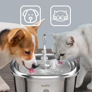cat water fountain filter Replacements for 120oz/3.5L Stainless Steel D90 Pet Water Fountain,(Pump filter x4, Carbon Resin Filters x8)