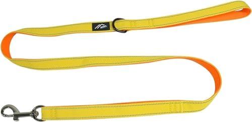 [白山:Hakusan] Zero Dog Leash Made by Japanese, Cushion, Fit to Hand, Orange x Yellow