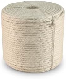 Premium Brazilian Sisal Rope, Natural Fiber 100% Sisal, Ultra Durable, Chemical-Free, Ideal for DIY, Cats, Scratching Post Replacement, Home Decor, Garden, Crafting (3/8” 600 ft / 9.5mm 180m)