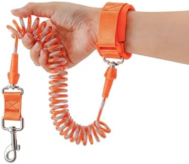 Hands Free Dog Leash Retractable Wrist Small Dogs 22lb Max Orange