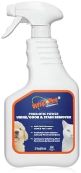 Whip-Pet Pet Odor Eliminator and Stain Remover -Professional Strength Enzymatic Cleaner for Dog Urine and Carpet Odor Eliminator - Pet Odor Remover, 32OZ