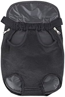 Leconpet Pet Carrier Backpack, Legs Out Adjustable Pet Front Cat Dog Carrier Backpack, Easy-Fit Dog Travel Backpack Carrier for Hiking Camping for Small Medium Puppies Cats (M, Black)