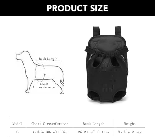 HEEPDD Pet Carrier Backpack, Legs Out Front Cat Dog Carrier, Lightweight Soft Mesh Breathable Bag for Walking Hiking, Small