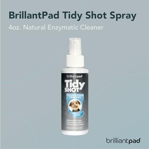 BrilliantPad TidyShot Pet Stain Remover & Odor Eliminator Spray (4 oz)