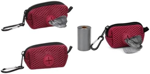 Flamingo Misha Poo Bag Dispenser - Bordeaux | Stylish, Practical & Durable! - Includes Poop Bag