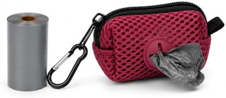 Flamingo Misha Poo Bag Dispenser - Bordeaux | Stylish, Practical & Durable! - Includes Poop Bag