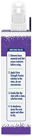 Fizzion Extra Strength Pet Stain and Odor Remover 23 Ounce Empty Spray Bottle with 2 Refills