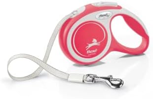 Flexi New Comfort Tape Grey & Red Extra Small 3m Retractable Dog Leash/Lead for Dogs up to 12kgs/26lbs
