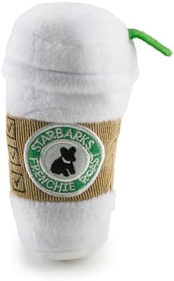 Haute Diggity Dog Starbarks Coffee Cup Plush Dog Toy, Drink Parody Chew Toy