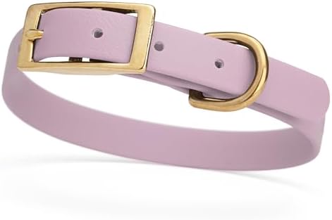 Viper Biothane Heavy Duty Waterproof Dog Collar Strong Coated Nylon Webbing w/Solid Brass Hardware Odor-Proof Easy to Clean High Performance Fits Small Medium or Large Dogs, Pastel Purple