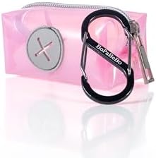 Dog Poop Bag Holder With 10 Rolls, 1 Pink Holder and 150 Count Bags for Dogs, Multi-functional Carabiner Clip (Pink, Scented)