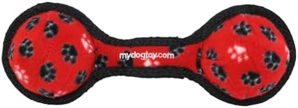 TUFFY® : 2 Pack 2 Ball Tug Dog Toy: Ultra Durable Plush Toy with Multiple Layers & Reinforced Seams, Washable and Floats, Original Construction