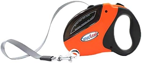 SmartLead RetraCountable Dog Leash, 16 ft, Up to 110 Lb, Orange