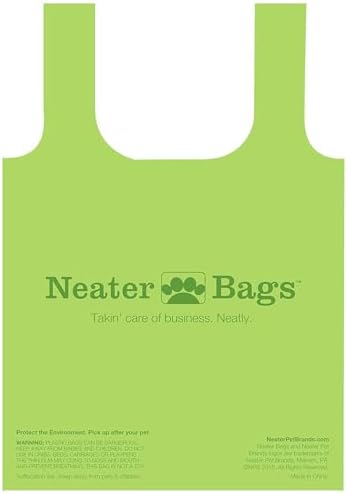 Neater Pet Brands Neater Bags Dog Waste Bag, No Rolls to Fuss With - Dog Poop Bags Dispense One at a Time, Doggie Poop Bag with Easy-Tie Handles (180 Count)