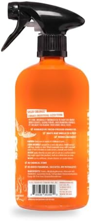 ANGRY ORANGE Pet Odor Eliminator for Dog and Cat Urine, Carpet Stains, and Strong Smells – NEW Orange Rush Scent – Citrus Cleaner with Natural Orange Oil – 24 oz