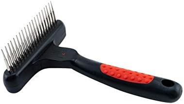 RYAN'S PET SUPPLIES Paw Brothers Magic Spring Undercoat Rake for Dogs, Professional Grade Grooming Tool, Stainless Steel Pins, Removes Tangles and Mats, Comfort Grip, 4.5 in.