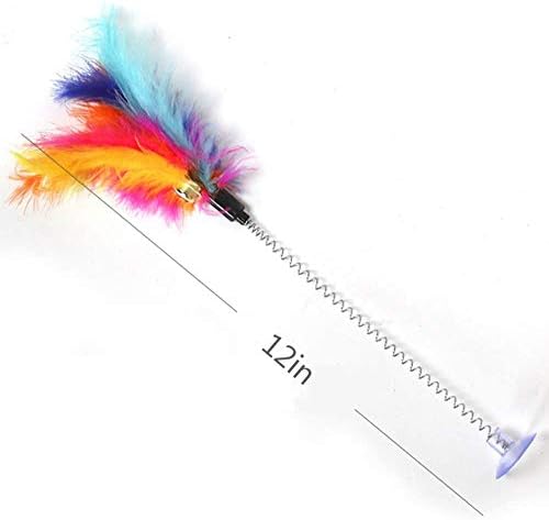 Wooden Cat Toy, 3-Layer Cat Turntable with Cat Toy Feather Stick (10IN)