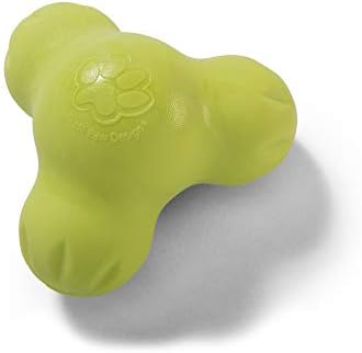 WEST PAW Zogoflex Tux Treat Dispensing Dog Chew Toy – Interactive Chewing Toy for Dogs – Dog Games for Aggressive Chewers, Fetch, Catch – Holds Kibble, Treats, Large 5", Granny Smith
