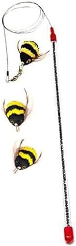 Go Cat Da Bee Teaser Wand and Two Extra Bee Attachments from The Maker of Da Bird and Cat Catcher - Value Pack