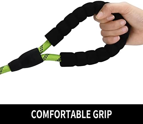 5/6 FT Strong Pet Dog Leash with Soft Padded Handle,Highly Reflective Rope for Night Walking,360-Degree Rotating Metal Buckle Without Tangles,Suitable for Small,Medium and Large Dogs.(5ft)