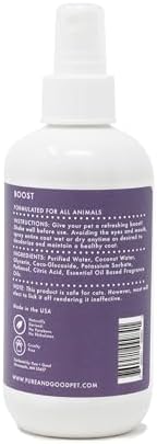 Pure + Good Boost Grooming Spray - Deodorizes, Softens Fur & Moisturizes Skin, 8 fl oz (Lavender + Chamomile)