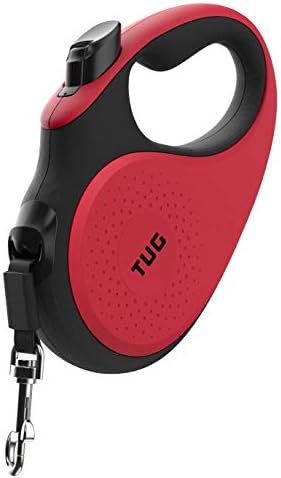 TUG Original Retractable Dog Leash, 16 ft (Medium, Red)