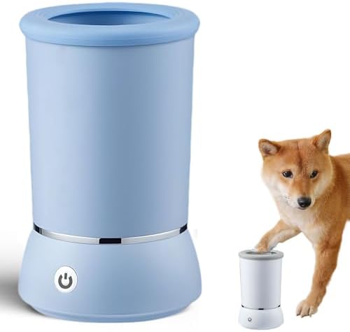 Automatic Dog Paw Cleaner 2025 New Dog Paw Cleaner Cup, Dog Paw Cleaner with USB Rechargeable, Paw Cleaner for Small Medium Large Breed Dogs Cats/Dogs (Blue)