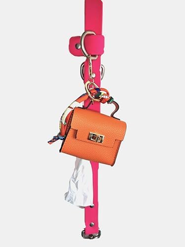 Barkin Designer Dog Poop Bag Holder for Leash, Waste Bag Dispenser, Orange