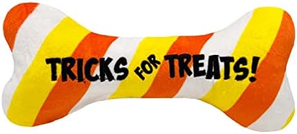Huxley & Kent Halloween Funny Dog Toy w/Squeaker – Power Plush Squeaky Dog Toys for Small, Medium & Large Dogs – Soft Stuffed Animal for Indoor Play & Fetch - Tricks for Treats, One Size