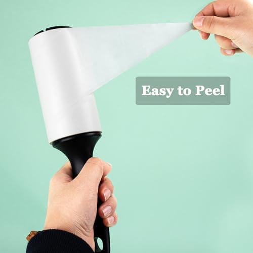 4.6 inch Giant Lint Roller Refills for Evercare Giant Lint Rollers and T Handle Lint Roller Extreme Stick Pet Hair Remover Adhesive Refills 6 Rolls 60 Sheets per Roll Total 360 Sheets