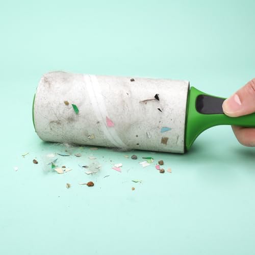 4.6 inch Giant Extreme Stick Lint Roller Refills for Evercare Giant Lint Roller and T Handle Lint Roller Extra Sticky 60 Sheets Each Refill 6 Pack 360 Easy- Peel Sheets Total