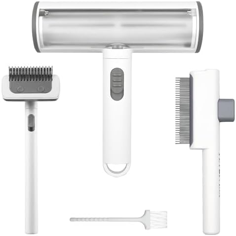 4-Piece Pet Hair Remover Tool - Grooming Kit for Every Pet Parent